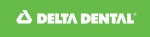 Delta Dental Logo in White Color on a Green Background