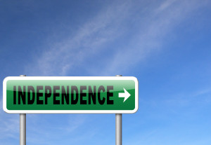 An “Independence” signboard