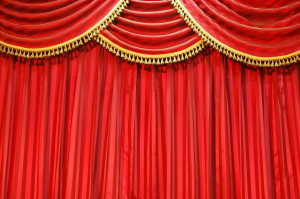 A red curtain for the stage