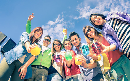 A group of young people posing for a photo.